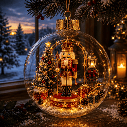 🎄 Omezená nabídka - 50% SLEVA - ✨ Svítící vánoční ozdoba s příběhem – Svítící mini sváteční scéna 🎁
