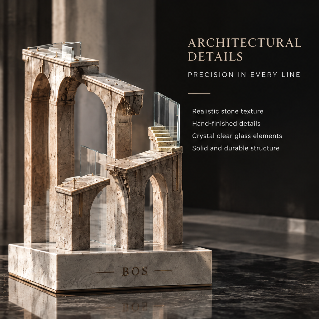 Marble Aqueduct Bridge Sculpture