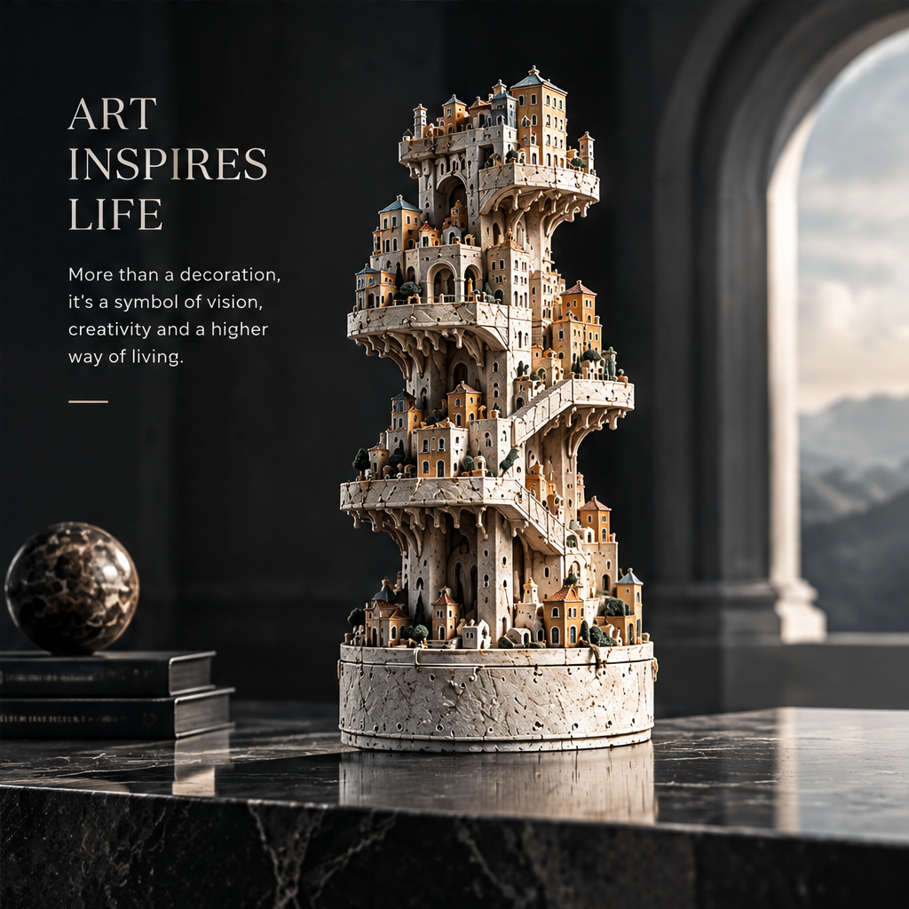Tiered City Architectural Sculpture