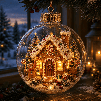 🎄 Omezená nabídka - 50% SLEVA - ✨ Svítící vánoční ozdoba s příběhem – Svítící mini sváteční scéna 🎁