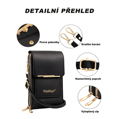 Poslední 3 hodiny: Sleva 50 %｜Novinka 2026 👑– minimalistická elegantní dámská i pánská dotyková crossbody peněženka na telefon s ochranou proti krádeži💎