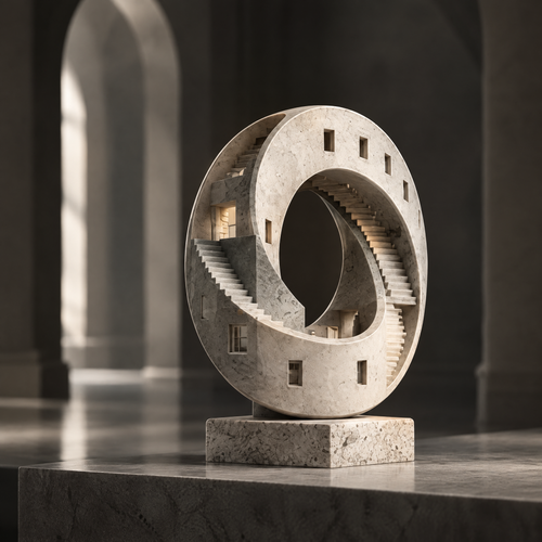 Infinity Ring Architectural Stone Sculpture