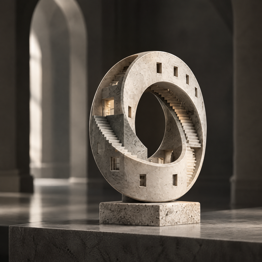 Infinity Ring Architectural Stone Sculpture