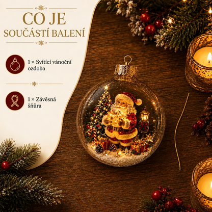 🎄 Omezená nabídka - 50% SLEVA - ✨ Svítící vánoční ozdoba s příběhem – Svítící mini sváteční scéna 🎁