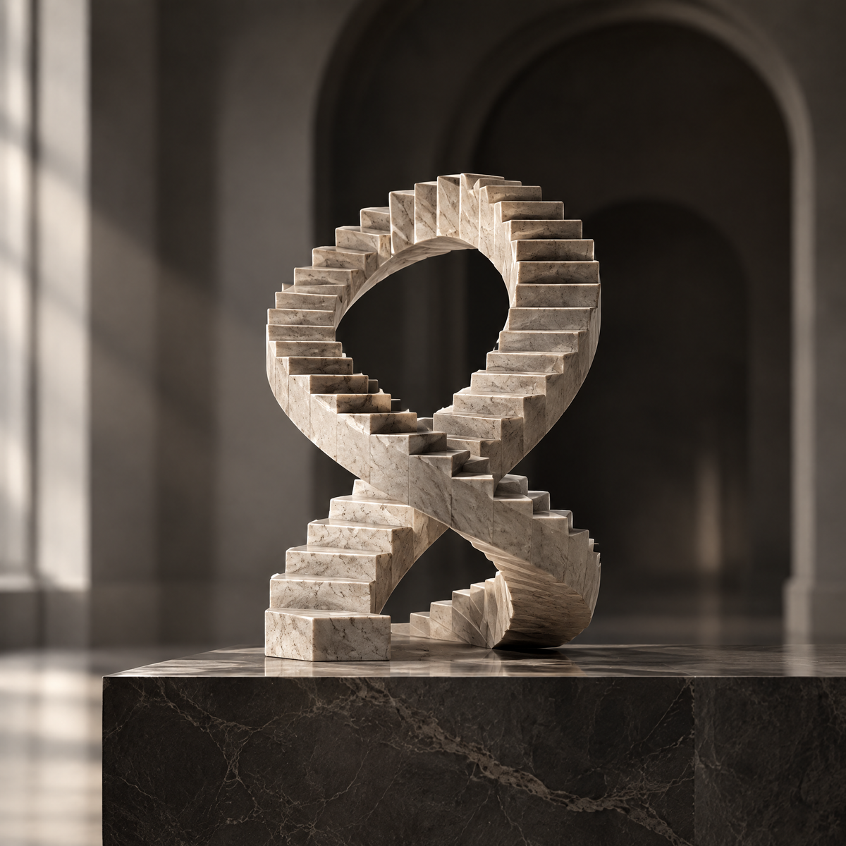 Infinity Staircase Marble Sculpture