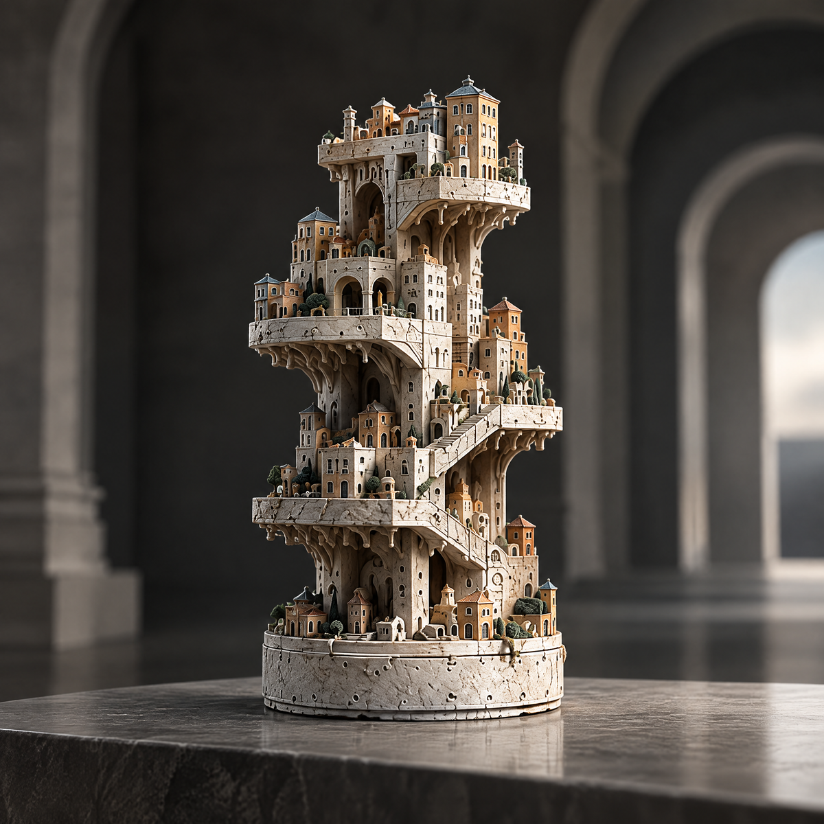 Tiered City Architectural Sculpture
