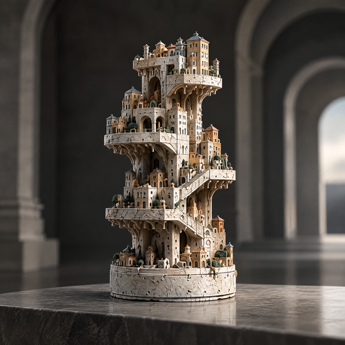 Tiered City Architectural Sculpture