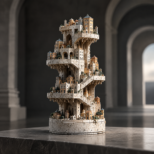 Tiered City Architectural Sculpture