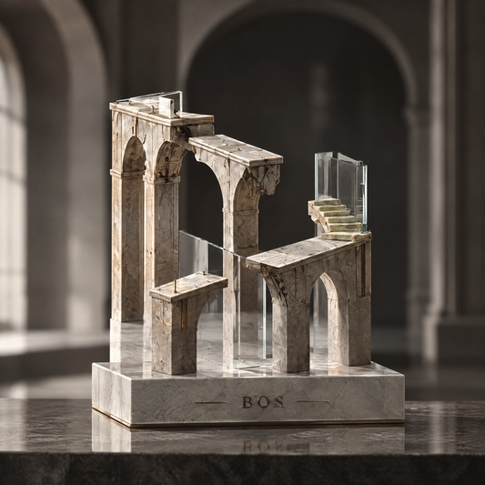 Marble Aqueduct Bridge Sculpture