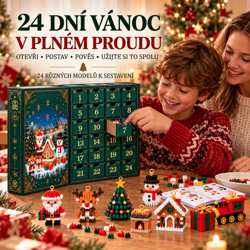 🎅🔥 POSLEDNÍ DEN: 50% SLEVA ✨ Vánoční stavebnicový adventní kalendář pro celou rodinu! 💎