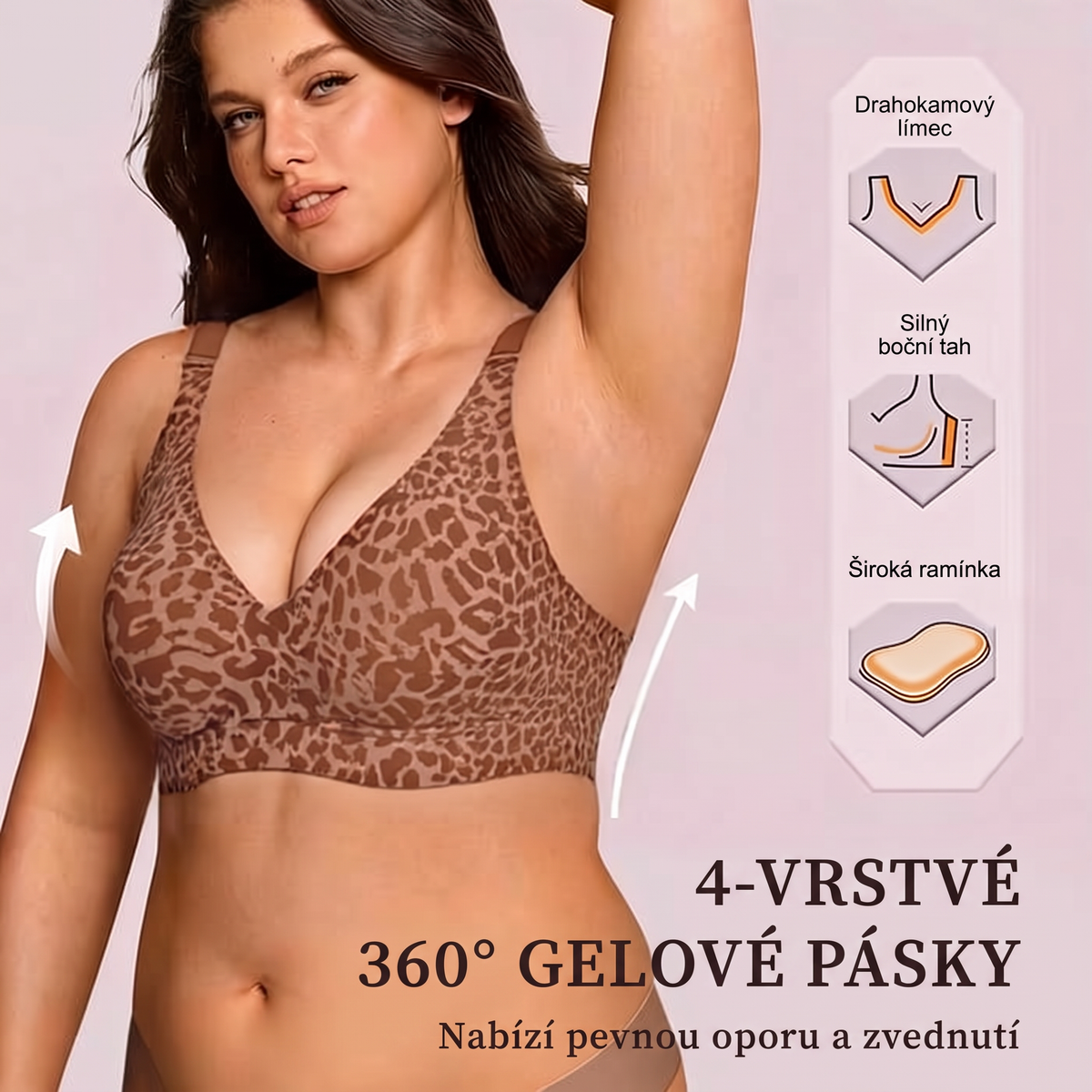 🏆 POSLEDNÍ DEN VÝPRODEJE 50% SLEVA 🔥 Dámské gelové podprsenky, bez kostic, plné krytí, každodenní podprsenky, pohodlné bezdrátové vyztužené tričkové podprsenky 👍