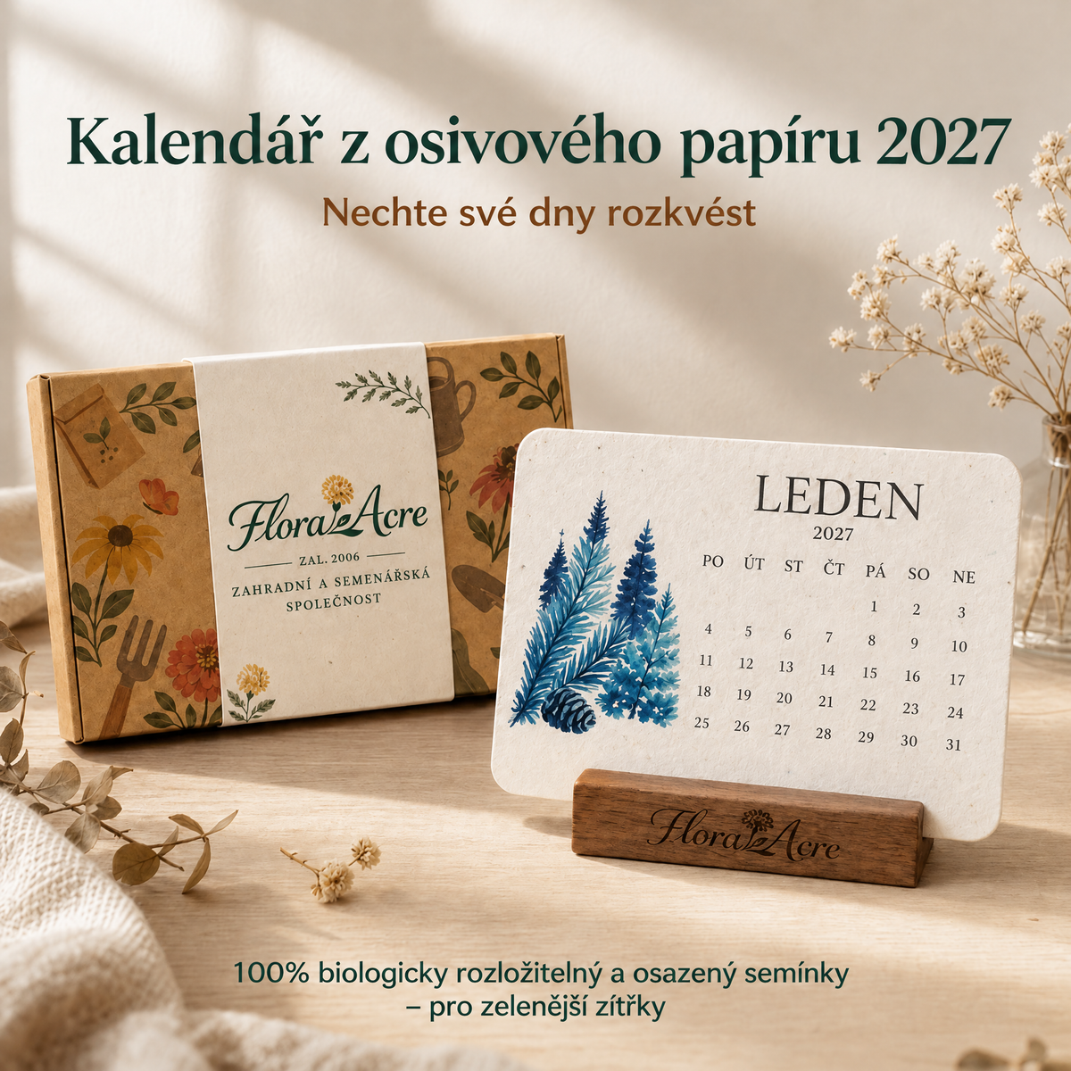 🌱 Sázecí kalendář se semeny na rok 2027 🌱 – Rok plný krásy; nový život na každé stránce! 📆