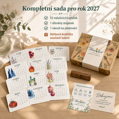 🌱 Sázecí kalendář se semeny na rok 2027 🌱 – Rok plný krásy; nový život na každé stránce! 📆
