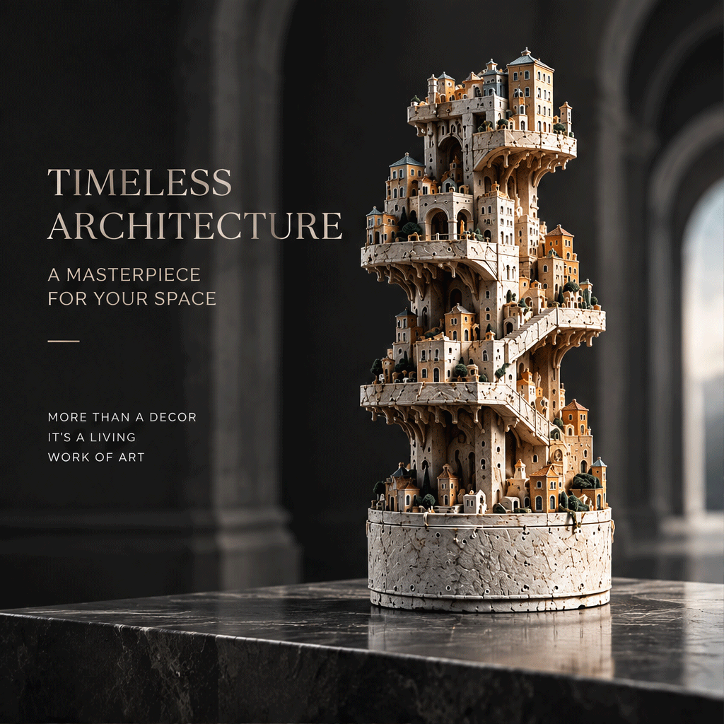 Tiered City Architectural Sculpture
