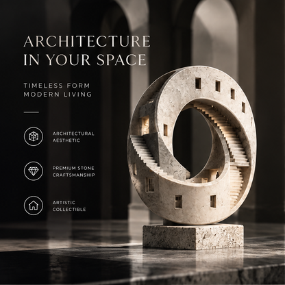 Infinity Ring Architectural Stone Sculpture