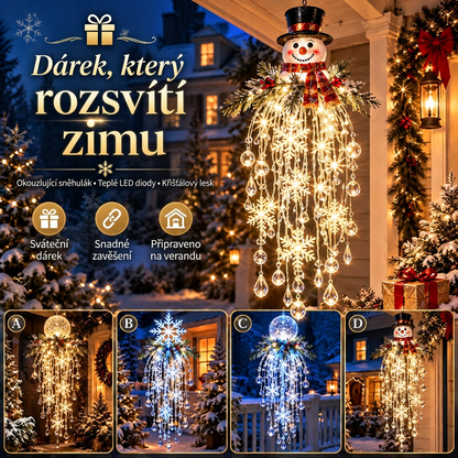 🎁 Poslední den -50% sleva ✨ Vánoční osvětlení Crystal Falls — Závěsné vločky a křišťálové LED dekorace na verandu ❄️