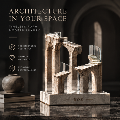 Marble Aqueduct Bridge Sculpture