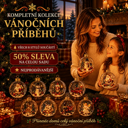 🎄 Omezená nabídka - 50% SLEVA - ✨ Svítící vánoční ozdoba s příběhem – Svítící mini sváteční scéna 🎁