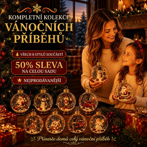 🎄 Omezená nabídka - 50% SLEVA - ✨ Svítící vánoční ozdoba s příběhem – Svítící mini sváteční scéna 🎁