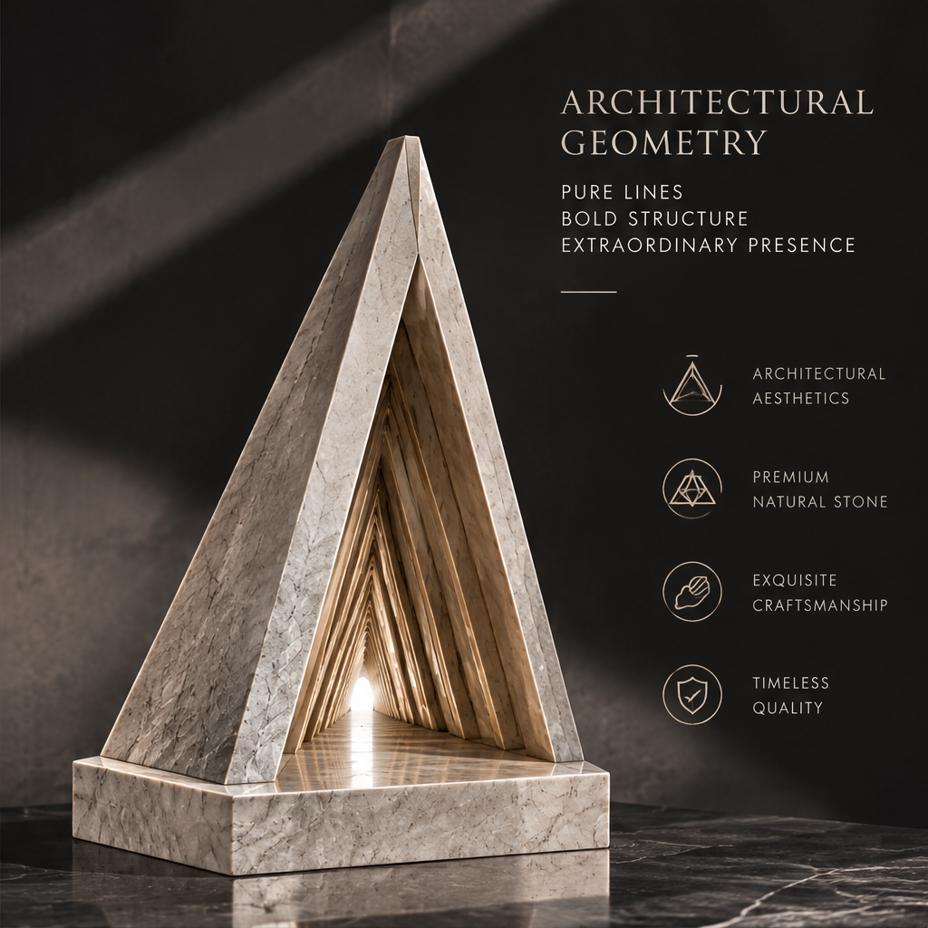 Layered Triangle Architectural Sculpture