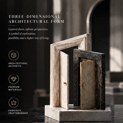 Layered Doors Marble Sculpture