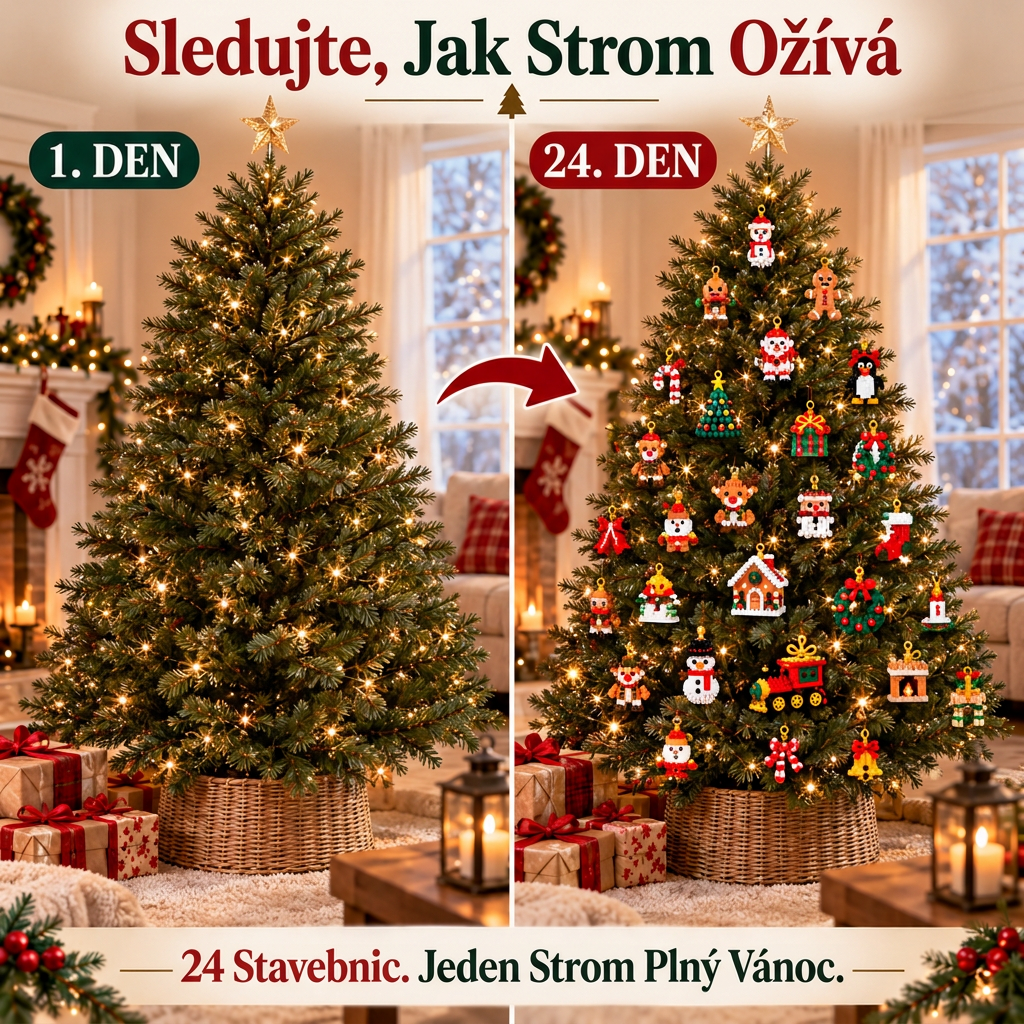 🎅🔥 POSLEDNÍ DEN: 50% SLEVA ✨ Vánoční stavebnicový adventní kalendář pro celou rodinu! 💎