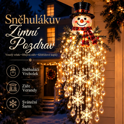 🎁 Poslední den -50% sleva ✨ Vánoční osvětlení Crystal Falls — Závěsné vločky a křišťálové LED dekorace na verandu ❄️