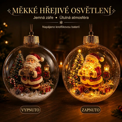 🎄 Omezená nabídka - 50% SLEVA - ✨ Svítící vánoční ozdoba s příběhem – Svítící mini sváteční scéna 🎁