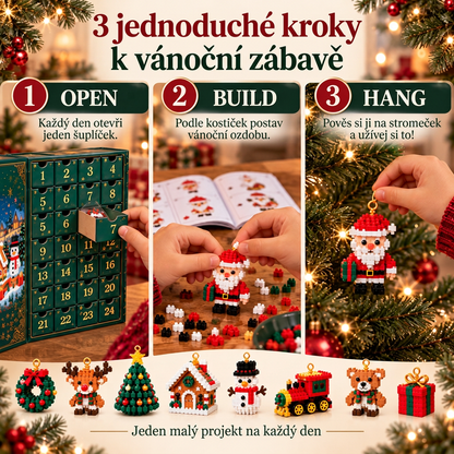 🎅🔥 POSLEDNÍ DEN: 50% SLEVA ✨ Vánoční stavebnicový adventní kalendář pro celou rodinu! 💎