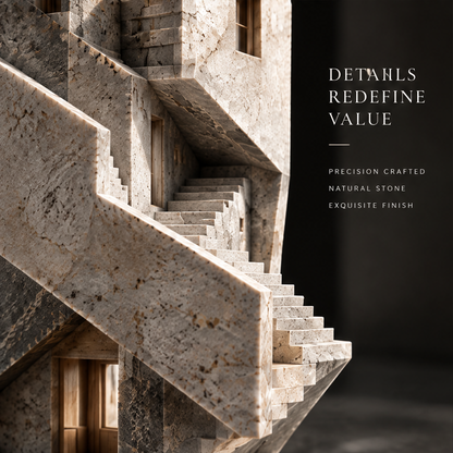 House-Form Staircase Stone Sculpture