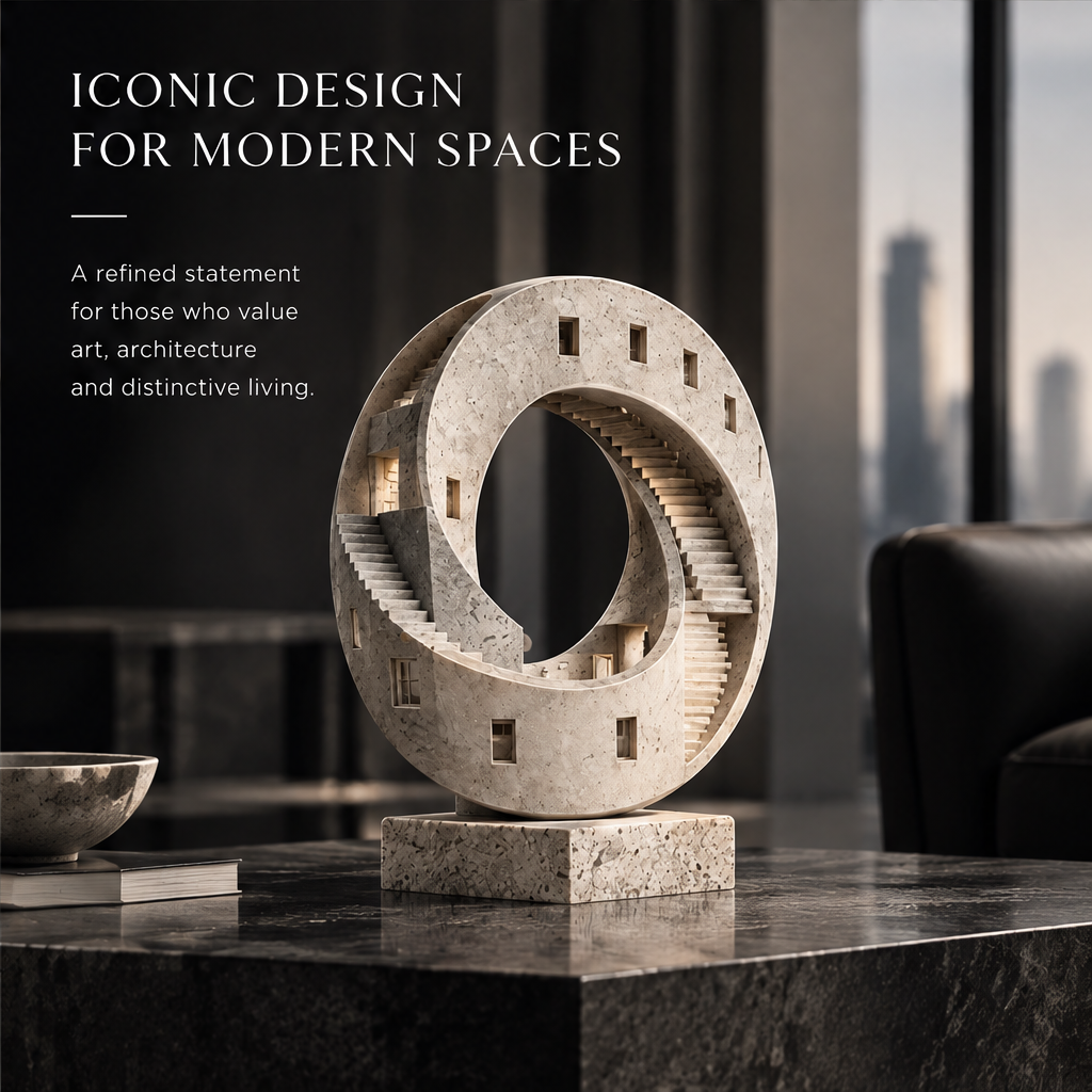 Infinity Ring Architectural Stone Sculpture