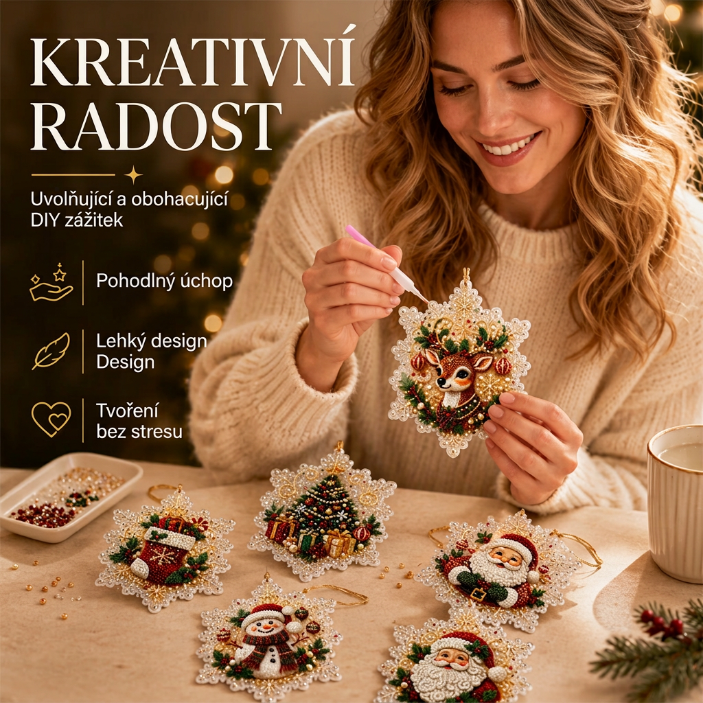 🎄 Časově omezená sleva 55 % 🎄 Sada vánočních DIY malovacích závěsných ozdob 💖