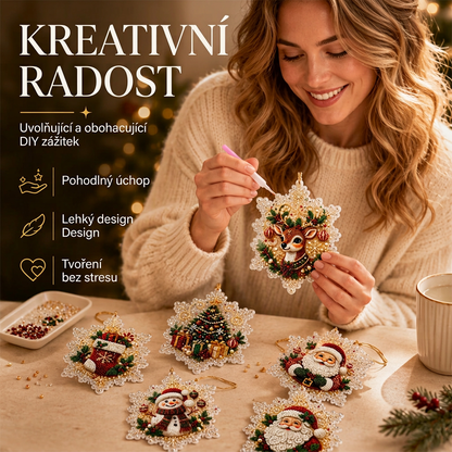 🎄 Časově omezená sleva 55 % 🎄 Sada vánočních DIY malovacích závěsných ozdob 💖