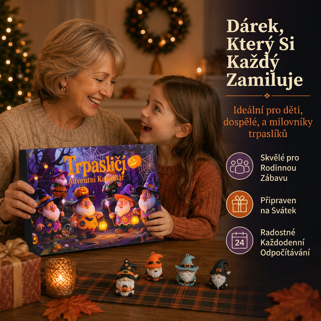 🎃 Poslední den: 50% sleva – Adventní kalendář s překvapením – 24 dní s halloweenskými skřítky 💎