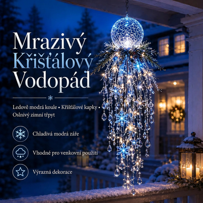 🎁 Poslední den -50% sleva ✨ Vánoční osvětlení Crystal Falls — Závěsné vločky a křišťálové LED dekorace na verandu ❄️