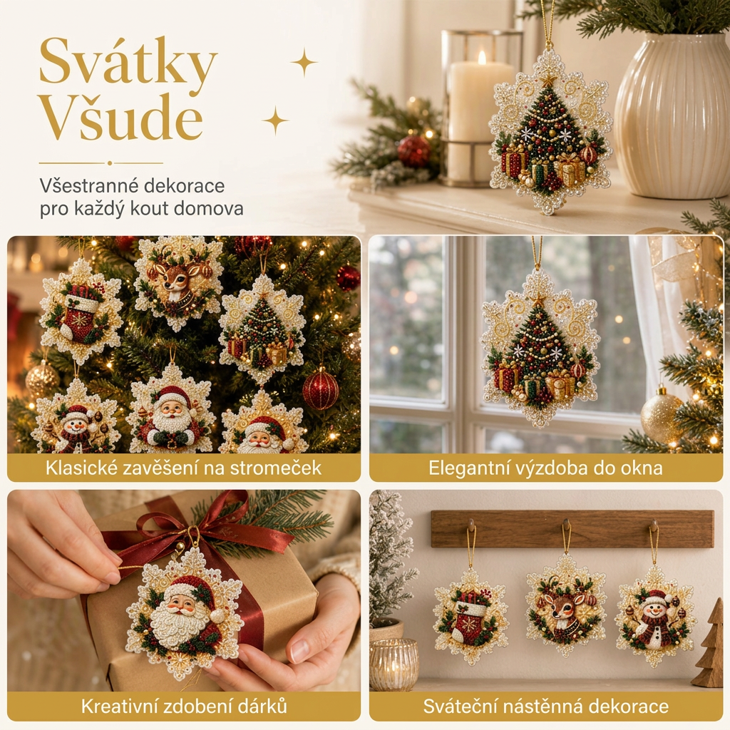 🎄 Časově omezená sleva 55 % 🎄 Sada vánočních DIY malovacích závěsných ozdob 💖