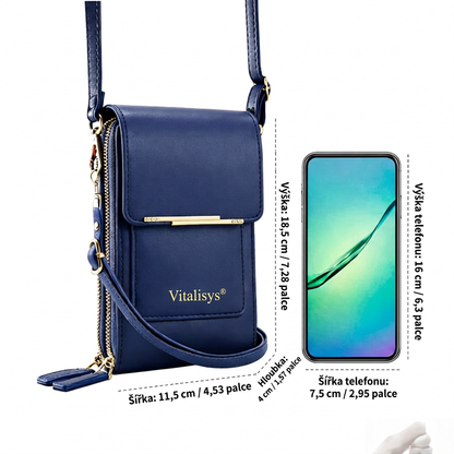 Poslední 3 hodiny: Sleva 50 %｜Novinka 2026 👑– minimalistická elegantní dámská i pánská dotyková crossbody peněženka na telefon s ochranou proti krádeži💎