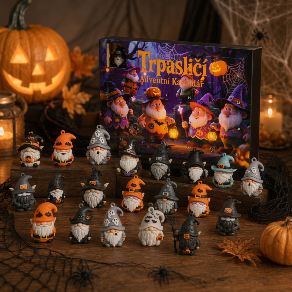 🎃 Poslední den: 50% sleva – Adventní kalendář s překvapením – 24 dní s halloweenskými skřítky 💎