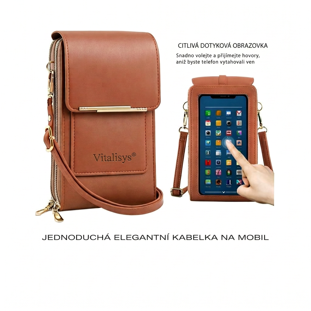 Poslední 3 hodiny: Sleva 50 %｜Novinka 2026 👑– minimalistická elegantní dámská i pánská dotyková crossbody peněženka na telefon s ochranou proti krádeži💎