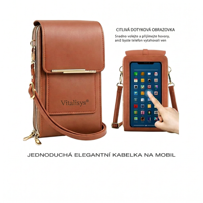 Poslední 3 hodiny: Sleva 50 %｜Novinka 2026 👑– minimalistická elegantní dámská i pánská dotyková crossbody peněženka na telefon s ochranou proti krádeži💎