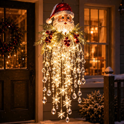 🎁 Poslední den -50% sleva ✨ Vánoční osvětlení Crystal Falls — Závěsné vločky a křišťálové LED dekorace na verandu ❄️